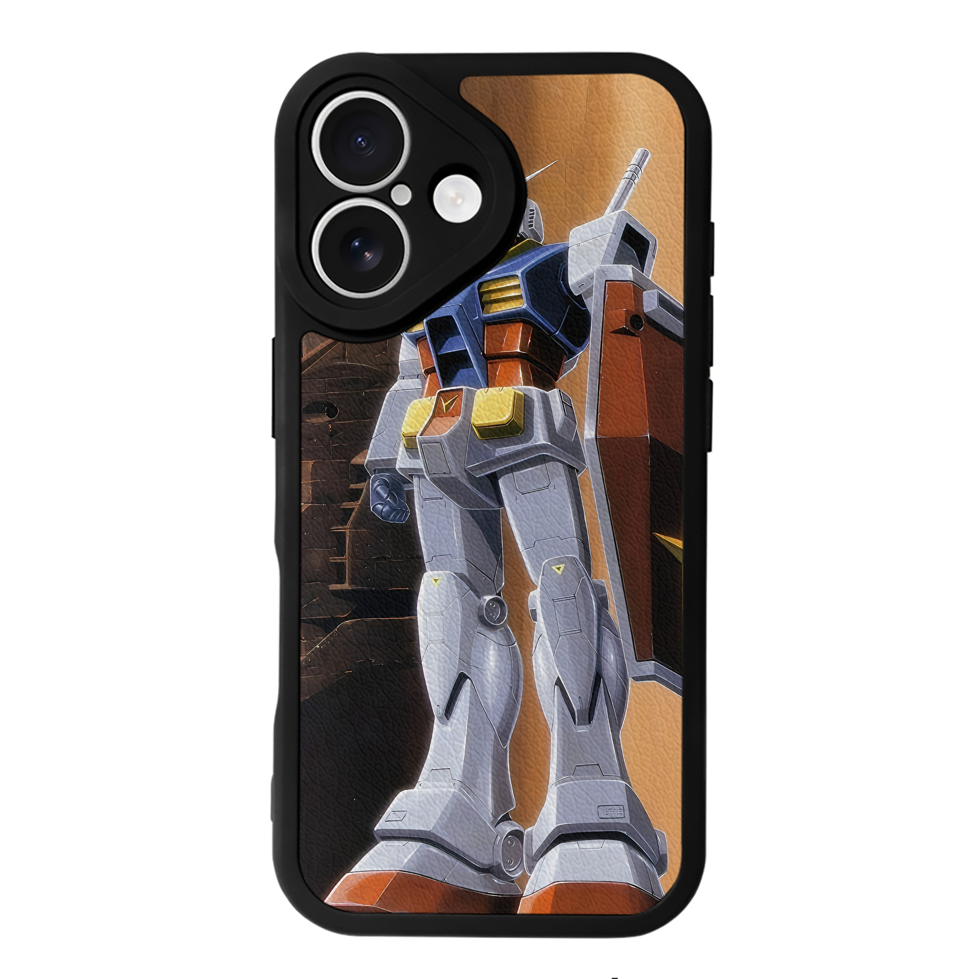 （画像用） 機動戦士ガンダム Mobile Suit Gundam 【iPhone 16シリーズ対応】シリコンスマホケース（レザー調） 材質：シリコン